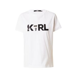 Karl Lagerfeld Tričko  černá / bílá
