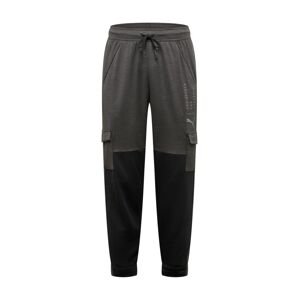 PUMA Sportovní kalhoty  tmavě šedá / černá