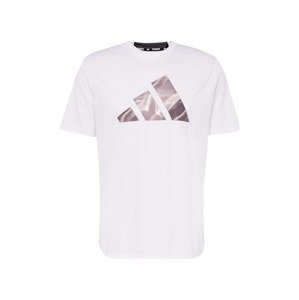 ADIDAS PERFORMANCE Funkční tričko  grafitová / světle šedá / bílá