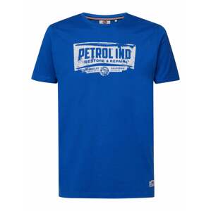 Petrol Industries Tričko modrá / bílá