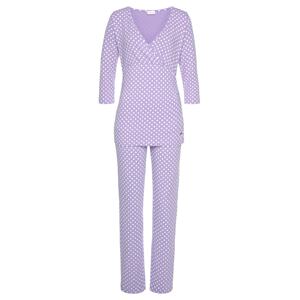 LASCANA Pyžamo pastelová fialová / bílá
