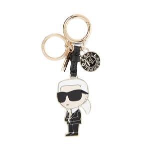 Karl Lagerfeld Přívěsek na klíče ' Ikonik 2.0 ' béžová / zlatá / černá / bílá