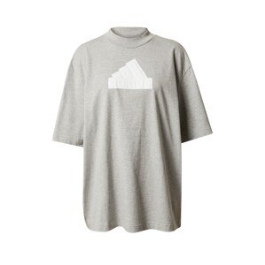 ADIDAS SPORTSWEAR Funkční tričko šedý melír / bílá