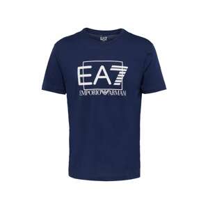 EA7 Emporio Armani Tričko  námořnická modř / bílá