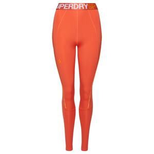 Superdry Sportovní kalhoty oranžová / bílá