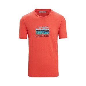 ICEBREAKER Funkční tričko 'Trailhead' modrá / pastelová modrá / červená / černá