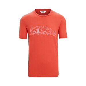 ICEBREAKER Funkční tričko červená / bílá