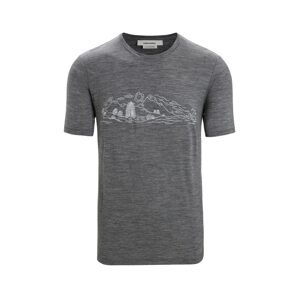 ICEBREAKER Funkční tričko 'Nature Sprint' šedý melír / bílá