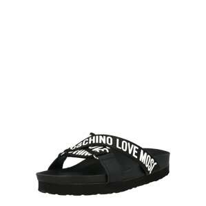 Love Moschino Pantofle  černá / bílá