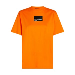 KARL LAGERFELD JEANS Tričko  oranžová / černá / bílá