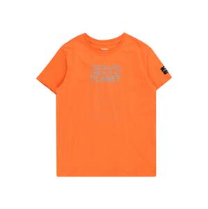 ECOALF Tričko 'GREAT' šedá / oranžová