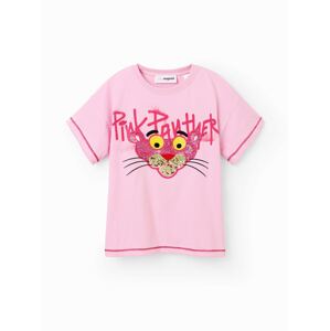 Desigual Tričko 'Pink Panther' žlutá / pink / růžová / černá