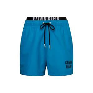 Calvin Klein Swimwear Plavecké šortky modrá / černá / bílá