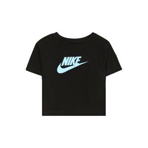 Nike Sportswear Tričko  světlemodrá / černá