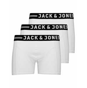 JACK & JONES Boxerky 'Sense' černá / bílá