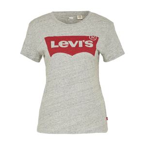LEVI'S Tričko  šedý melír / karmínově červené