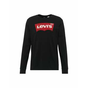 LEVI'S Tričko 'LS STD GRAPHIC TEE BLACKS' červená / černá