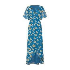 GLAMOROUS Letní šaty  modrá / zlatě žlutá