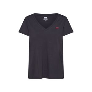 LEVI'S Tričko 'PERFECT VNECK BLACKS' ohnivá červená / černá / bílá