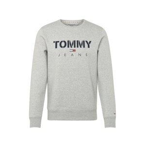 Tommy Jeans Mikina 'NOVEL'  červená / tmavě modrá / světle šedá
