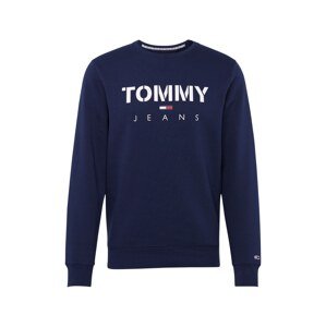 Tommy Jeans Mikina 'NOVEL'  červená / bílá / tmavě modrá