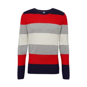 Hailys Men Svetr 'Sweater Finn'  červená / námořnická modř / šedá