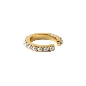 Orelia Náušnice 'Mini Pearl Single Ear Cuff'  zlatá / perlově bílá