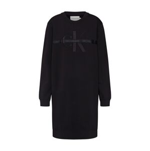 Calvin Klein Jeans Šaty 'TAPING THROUGH MONOGRAM DRESS'  černá