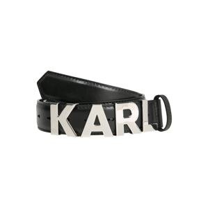 Karl Lagerfeld Opasek  černá / stříbrná