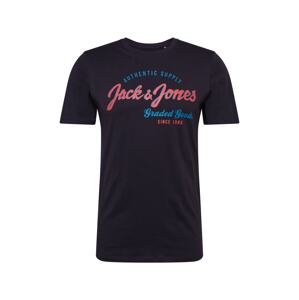 JACK & JONES Tričko  bílá / černá / červená