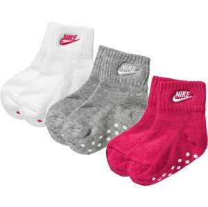 Nike Sportswear Ponožky  pink / šedá / bílá