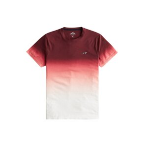 HOLLISTER Shirt 'SS CREW GEO/OMBRE'  burgundská červeň