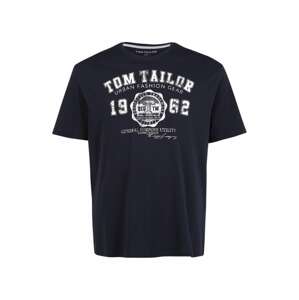 TOM TAILOR Men + Tričko  námořnická modř / bílá