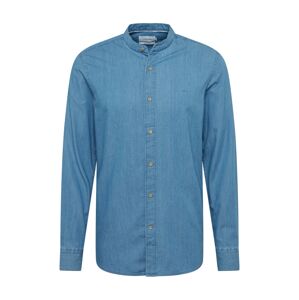 Calvin Klein Košile 'STAND COLLAR INDIGO SHIRT'  modrá