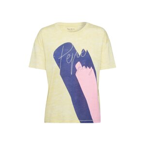 Pepe Jeans Tričko 'Alexa'  tmavě modrá / pastelově žlutá / pastelově růžová