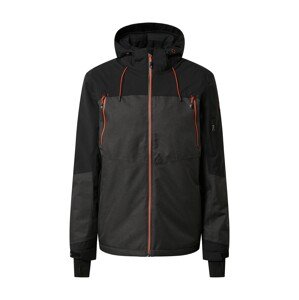 KILLTEC Outdoorová bunda 'Combloux'  černá / šedý melír / svítivě oranžová