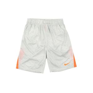 NIKE Sportovní kalhoty  světle šedá / oranžová / bílá