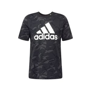 ADIDAS PERFORMANCE Funkční tričko  šedá / černá / bílá