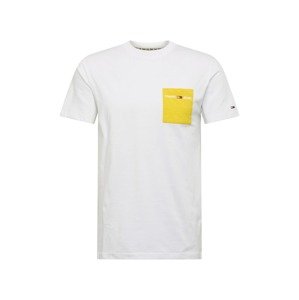 Tommy Jeans T-Shirt  bílá / žlutá
