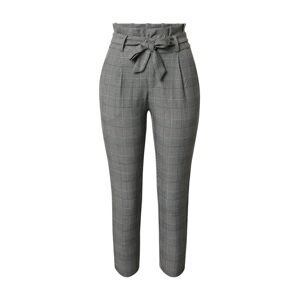 Vero Moda Petite Kalhoty se sklady v pase 'Eva'  šedý melír / světle šedá / bílá / černá