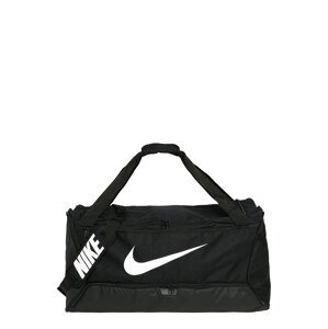 NIKE Sportovní taška 'Brasilia'  černá / bílá