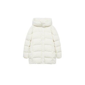 MANGO Zimní kabát  bílý melír