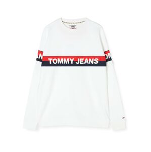 Tommy Jeans Mikina  bílá / červená / modrá