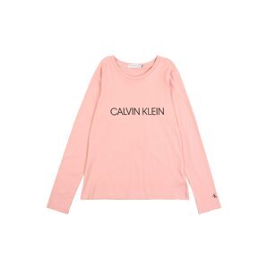 Calvin Klein Jeans Tričko 'INSTITUTIONAL'  černá / světle růžová