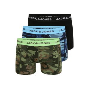 JACK & JONES Boxerky  černá / modrá / khaki