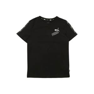 PUMA Funkční tričko 'Amplified'  černá / bílá / tmavě šedá