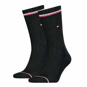 Tommy Hilfiger Underwear Ponožky  černá / bílá / červená
