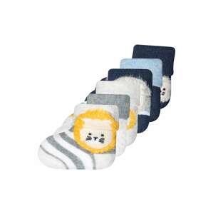 EWERS Ponožky 'Löwe'  šedá / tmavě modrá / světlemodrá / bílá / žlutá