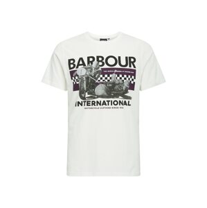 Barbour International Tričko 'Racer'  bílá / antracitová