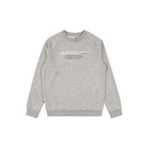 ADIDAS ORIGINALS Sweatshirt  šedý melír / bílá